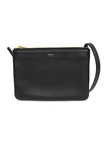 Céline Celine Trio Small Women's Leather Shoulder Bag Black (view 1)