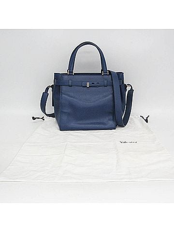 Valextra Valextra B Cube V5C67 Women's Leather Handbag,Shoulder Bag Blue (view 2)