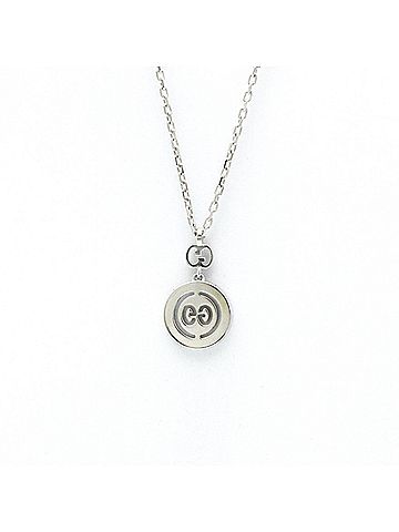 Gucci Gucci Icon Toile Diamond Necklace White Gold (18K) Diamond Men,Women Fashion Pendant Necklace (Silver) (view 2)