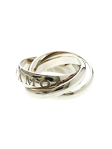 Cartier Cartier Trinity Ring Christmas Limited Edition White Gold (18K) Fashion No Stone Band Ring Silver (view 2)