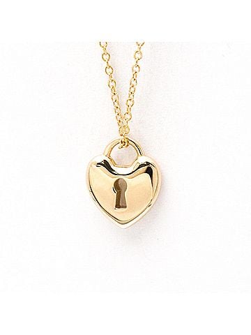 Tiffany & Co. Tiffany Heart Lock Key Necklace Pink Gold (18K) No Stone Men,Women Fashion Pendant Necklace (Pink Gold) (view 2)