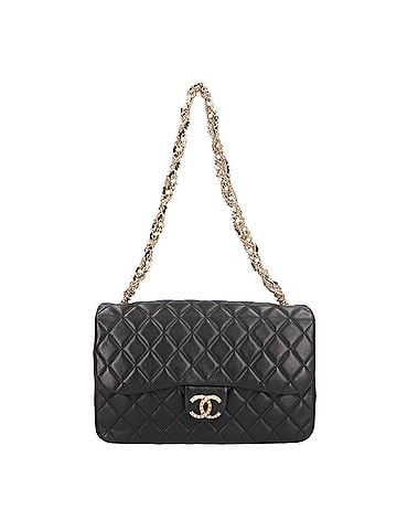 Chanel Chanel Matelassé Shoulder Bag, Handbag, Leather, Black, Women's, CHANEL Chain (view 1)