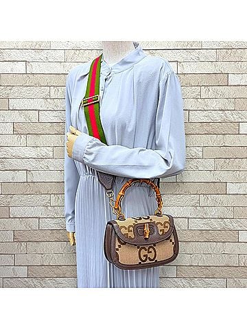 Gucci Gucci Small Bag Bamboo 1947 Shoulder Handbag 675797 Brown Women's GUCCI 2-way (view 2)