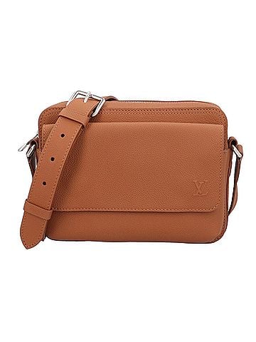 Louis Vuitton Louis Vuitton Boarding Messenger Aerogram Shoulder Bag, Handbag, Leather, M25981, Brown, Men's, LOUIS VUITTON (view 1)