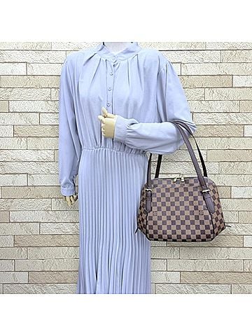 Louis Vuitton Louis Vuitton Belem MM Damier Shoulder Bag, Canvas N51174 Brown, Women's LOUIS VUITTON (view 2)