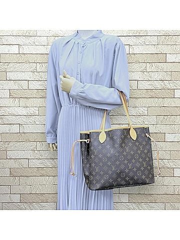 Louis Vuitton Louis Vuitton Neverfull MM Monogram Tote Bag, Canvas M40156 Brown, Women's LOUIS VUITTON (view 2)