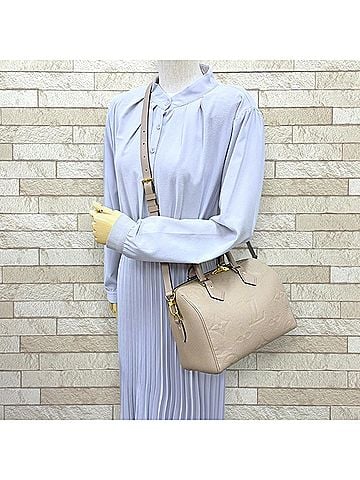 Louis Vuitton Louis Vuitton Speedy Bandoulière 25 Monogram Empreinte Shoulder Bag, Handbag, M59273 Beige, Women's, LOUIS VUITTON 2-way (view 2)