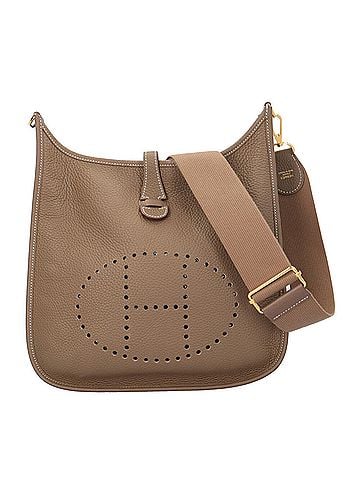 Hermès Hermes Evelyne III PM Shoulder Bag, Handbag, Taurillon Clemence Leather, Beige, Women's HERMES (view 1)