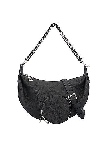 Louis Vuitton Louis Vuitton Baia PM Mahina Shoulder Bag, Handbag, Monogram M22819 Black, Women's, LOUIS VUITTON 2-way (view 1)