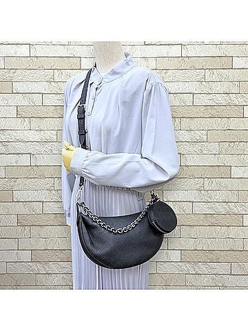 Louis Vuitton Louis Vuitton Baia PM Mahina Shoulder Bag, Handbag, Monogram M22819 Black, Women's, LOUIS VUITTON 2-way (view 2)