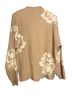Versona Floral Tan White Pullover Sweater Size L - photo 2