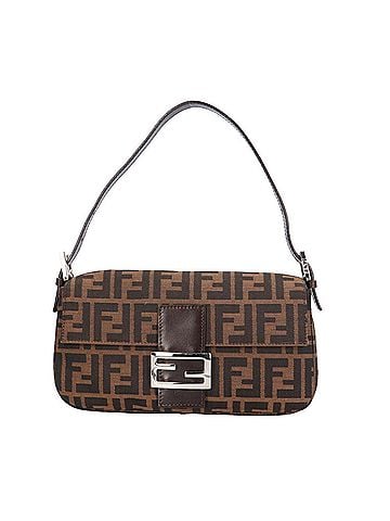 Fendi Fendi Mamma Bucket Zucca Handbag, Canvas Handbag 26424 Brown, Women's FENDI (view 1)