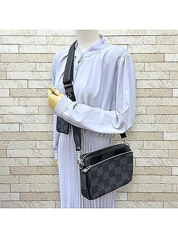 Louis Vuitton Louis Vuitton Trio Messenger Damier Graphite 3D Shoulder Bag, Handbag N50017 Black, Men's LOUIS VUITTON (view 2)