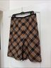 Pendleton 100% Wool Plaid Tan Blue Wool Skirt Size 12 - photo 5