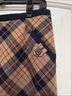 Pendleton 100% Wool Plaid Tan Blue Wool Skirt Size 12 - photo 4