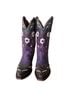 Dan Post 100% Leather Purple Black White Boots Size 7 - photo 2