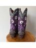 Dan Post 100% Leather Purple Black White Boots Size 7 - photo 5