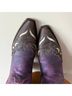 Dan Post 100% Leather Purple Black White Boots Size 7 - photo 10
