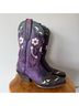 Dan Post 100% Leather Purple Black White Boots Size 7 - photo 4