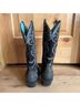 Corral Boots 100% Leather Gray Black Boots Size 8 - photo 5