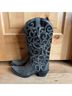 Corral Boots 100% Leather Gray Black Boots Size 8 - photo 4
