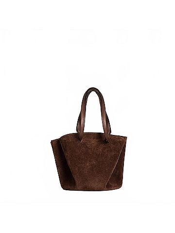 La DoubleJ Dalia Accordion Handheld Bag in Chocolate (view 1)