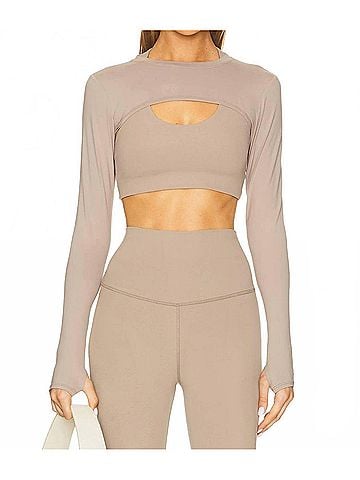 Splits 59 Amelia Airweight Lite Shrug in Latte (view 2)