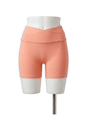 Beyond Yoga Spacedye At Your Leisure 5 Biker Short in Dreamsicle Heather (view 1)