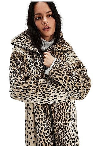 Free People Lana Leopard Duster Jacket (view 1)