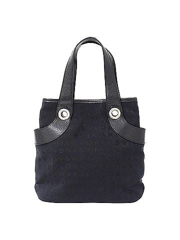 Bvlgari BVLGARI handbag for women, designer handbag, tote bag, logo mania, canvas, black, mini bag. (view 1)
