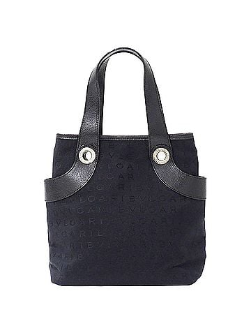 Bvlgari BVLGARI handbag for women, designer handbag, tote bag, logo mania, canvas, black, mini bag. (view 2)