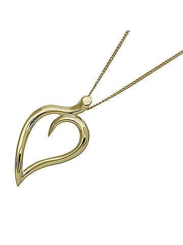 Tiffany & Co. Tiffany &amp; Co. Women's Necklace, Brand Name, 750YG Open Leaf Heart Yellow Gold Jewelry (view 1)