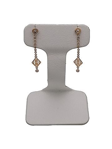 Hermès Hermes HERMES Earrings, Gambard, Women's, Brand, 750PG, Diamond, Drop, Pink Gold, Pair, Jewelry (view 2)