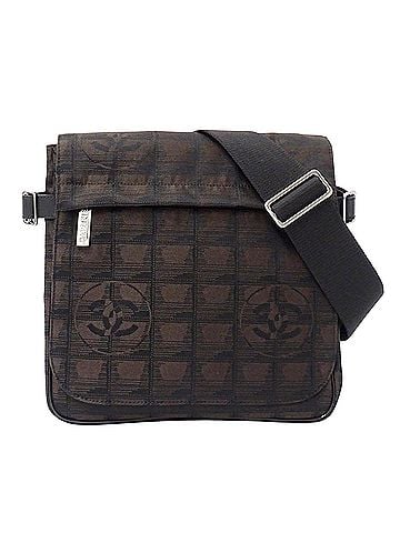 Chanel Chanel CHANEL Handbag New Travel Women's Brand Shoulder Bag Nylon Dark Brown Silver Hardware Messenger (view 1)