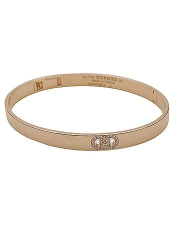 Hermès Hermes H. d'Ancre PM Bracelet for Women, Brand Bangle, 750PG Pink Gold, Diamond, SH Size, Jewelry (view 1)