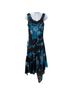 Connected Apparel 100% Polyester Floral Black Blue Cocktail Dress Size S - photo 1