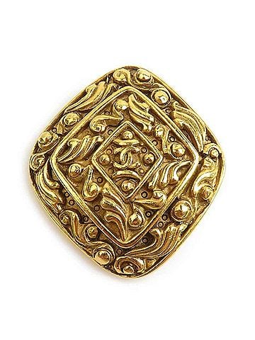 Chanel Chanel brooch, Coco Mark, metal, gold, women's, e62311g (view 1)