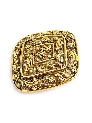 Chanel Chanel brooch, Coco Mark, metal, gold, women's, e62311g (view 2)