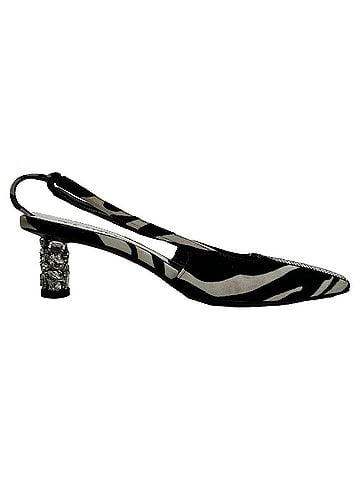 Tom Ford Tom Ford Zebra-Print Slingback Pumps in Black and White Suede (view 1)