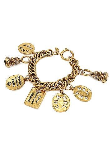 Chanel CHANEL 31 Rue Cambon Chain Bracelet with Symbol Charm, GP Gold (view 2)