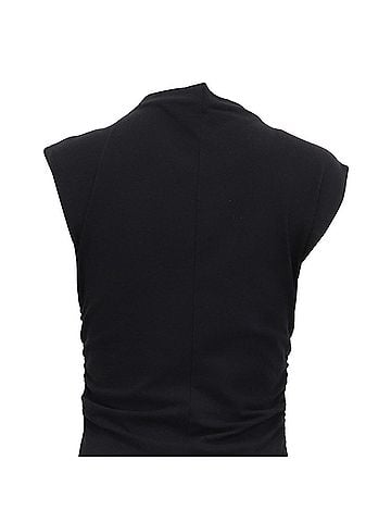 Reformation Reformation Mock Neck Mini Dress in Black Cotton (view 2)