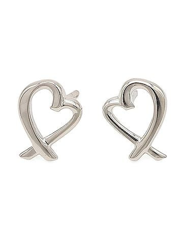 Tiffany & Co. TIFFANY&amp;Co. Tiffany &amp; Co. Paloma Picasso Loving Heart Earrings SV925 Ag925 Silver (view 2)