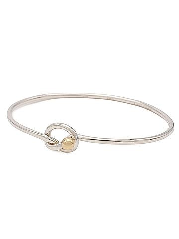 Tiffany & Co. TIFFANY&amp;Co. Tiffany Love Knot Bangle Bracelet Ag925 SV925 18KYG Silver Yellow Gold (view 1)