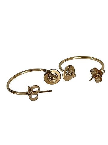 Vivienne Westwood Vivienne Westwood Orb Rosemary Small Hoop Earrings 62030016 (Gold Color, with Box) - Women's (view 2)