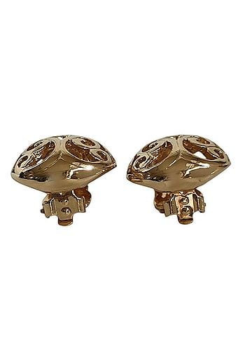 Yves Saint Laurent Yves Saint Laurent Vintage Arabesque Clip Earrings, GP Gold Color, Women's (view 2)