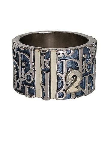 Christian Dior Christian Dior Trotter Ring-1, Blue Silver Color, Women's (view 1)