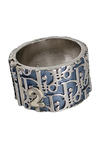Christian Dior Christian Dior Trotter Ring-1, Blue Silver Color, Women's (view 2)
