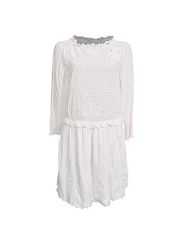 Zadig & Voltaire Zadig &amp; Voltaire Embroidery Mini Dress in White Cotton (view 1)