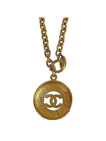 Chanel Chanel Coco Mark Necklace, Gold Plated, Women's CHANEL (view 2)