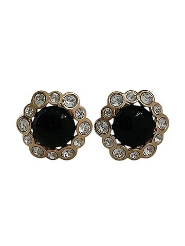 Christian Dior Christian Dior Vintage Large Crystal Stone Clip Earrings, Gold Tone, Women's (view 1)